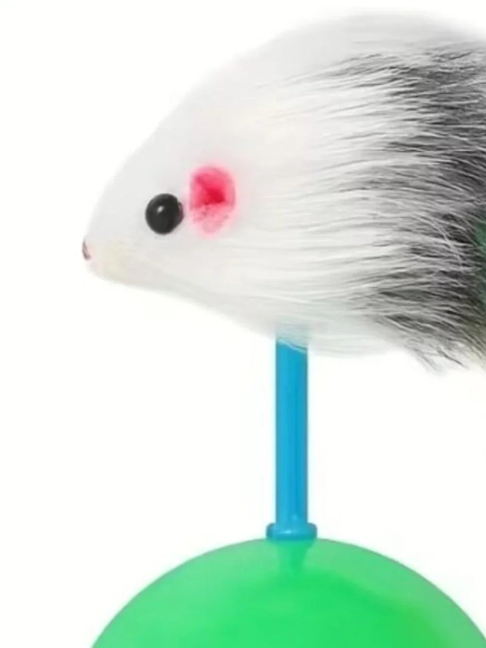 Interactive Furry Toy for Small Pets Pink Feather Toys Cat Kitty Colorful